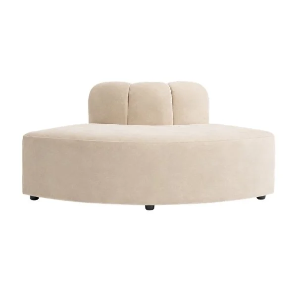 Modular Sofa Inner Curve in Oatmeal