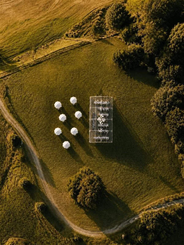 Clear Marquee in Christchurch farm field