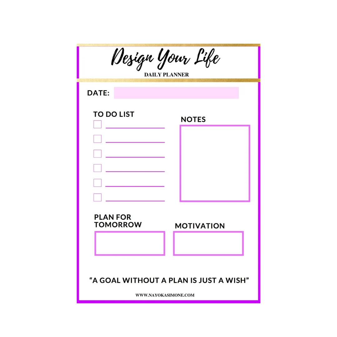 DESIGN YOUR LIFE DAILY PLANNER