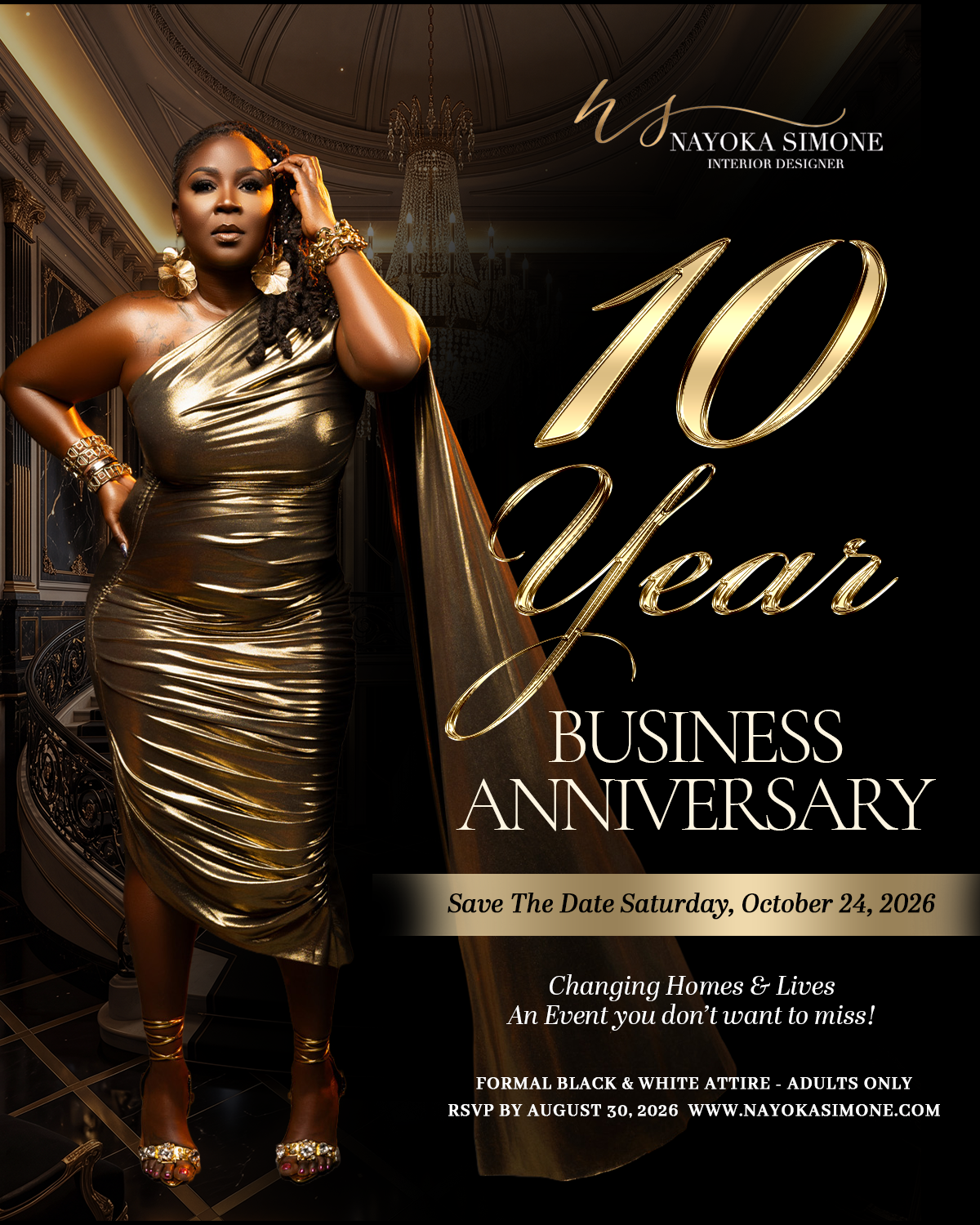 Save The Date: NyRai Interior Designs: 10-Year Business Anniversary Gala