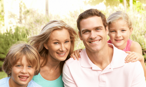 Happy Couple with 2 children