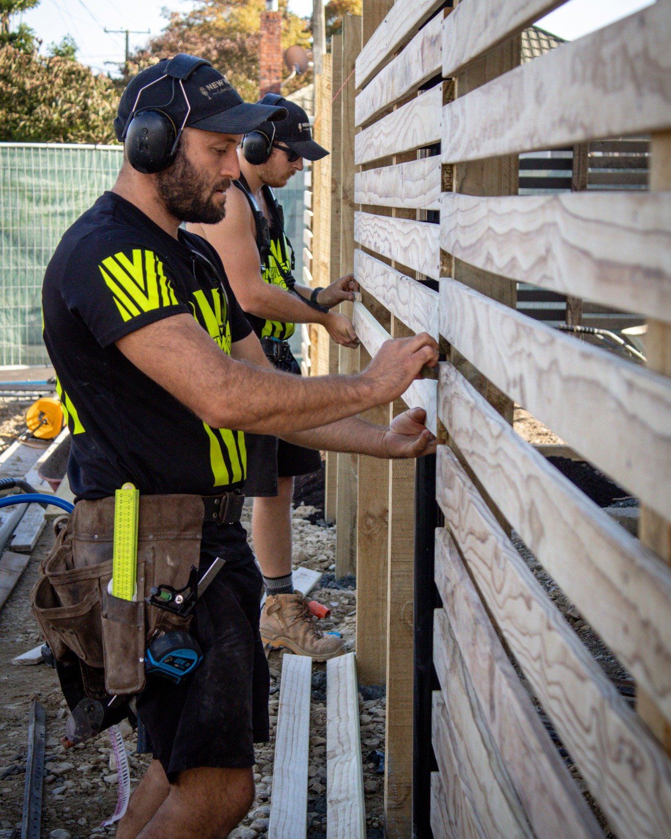Crafting quality from the ground up with James and Reuben installing a custom timber fence to enhance both security and style. 🔨

#newvisionlandscapes #nvl #nvp #nvpools #landscapearchitecture #landscapedesign #nvdesign #teamawesome #teamnvl #nelson