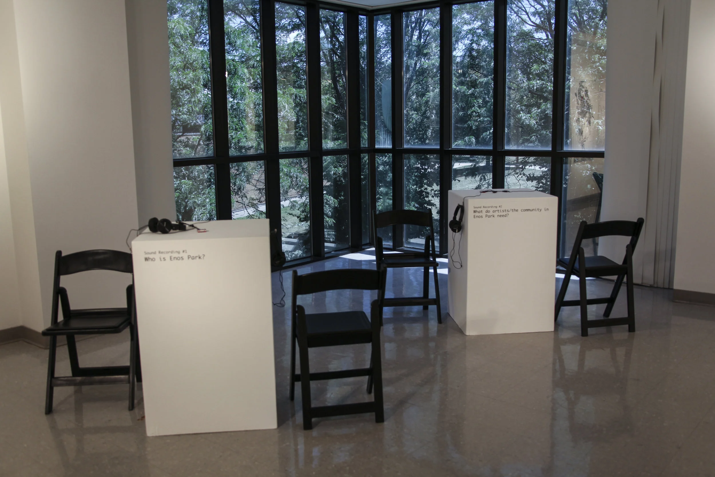  Sound Recording #1 Who is Enos Park (42 min) and #2 What do artists/the community in Enos Park need (27 min.)?&nbsp; 