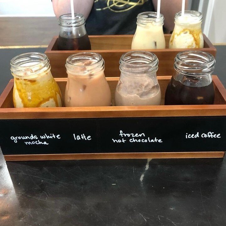 With the warmer (dare we even say hot?!) weather moving in for summertime, what better way to enjoy it than with an iced coffee flight of your favorites?!​​​​​​​​​
#thegrounds #thegroundsva #coffeeshop #coffee #hotcoffee #coffeeshop #bestcoffee #coff