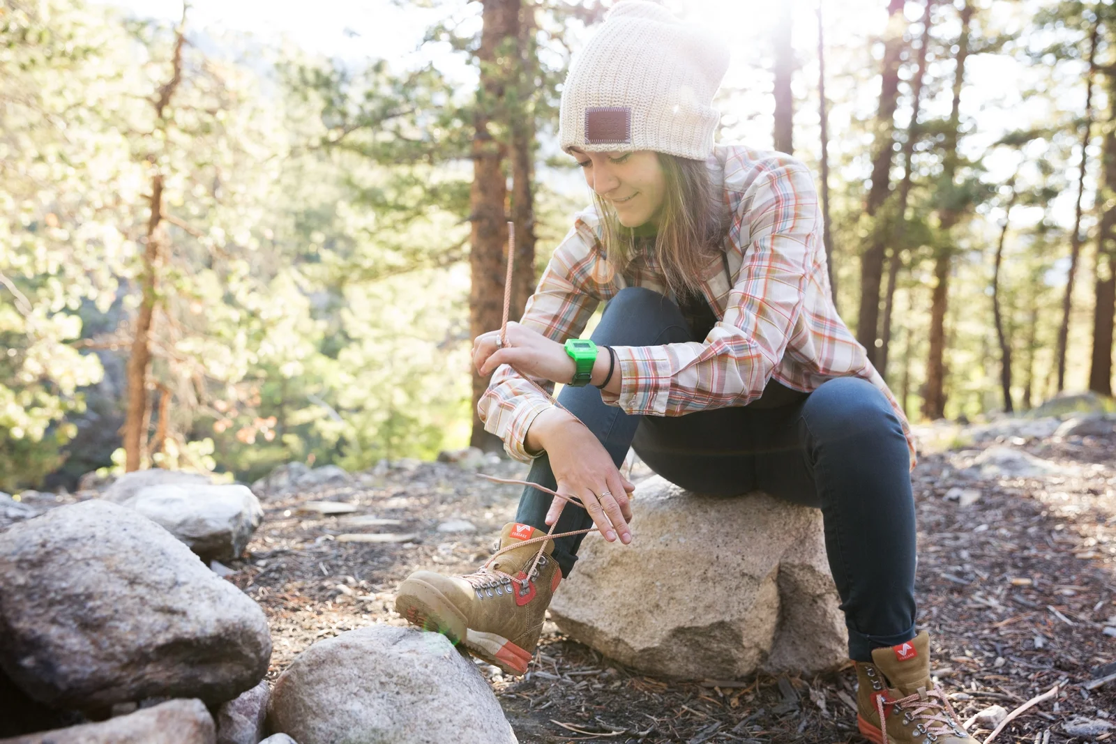 Shoelace Tie Camping Colorado Outdoor Lifestyle - Emily Sierra Photography