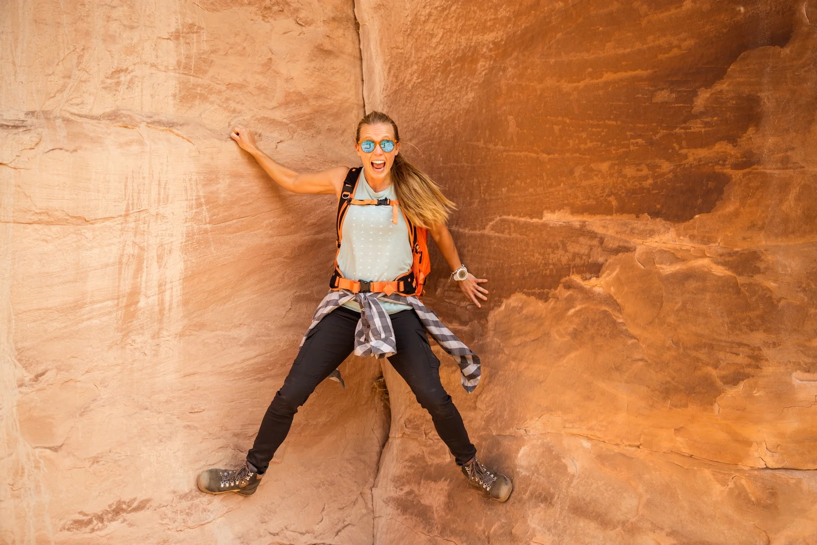 Rock Slot Canyon Sunski Sunglasses Colorado Outdoor Lifestyle - Emily Sierra Photography
