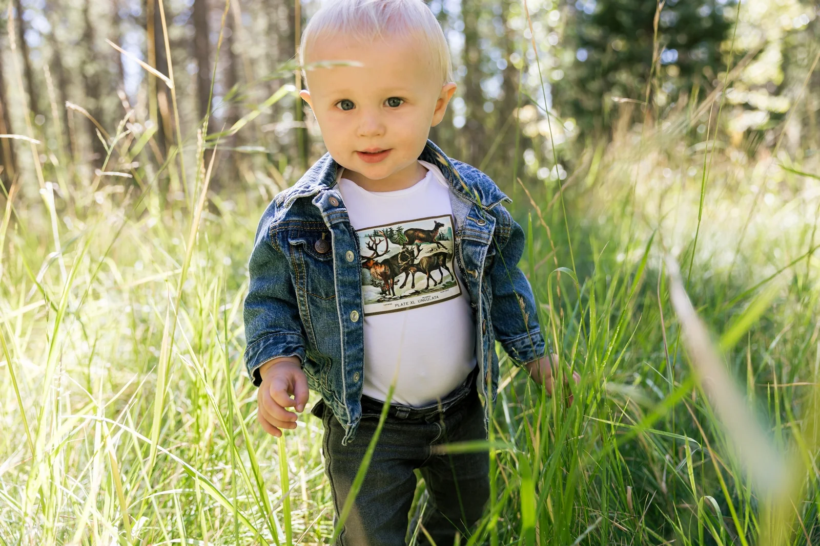 Onesie Jean Jacket Tall Grass Clothing Outdoor Lifestyle - Emily Sierra Photography