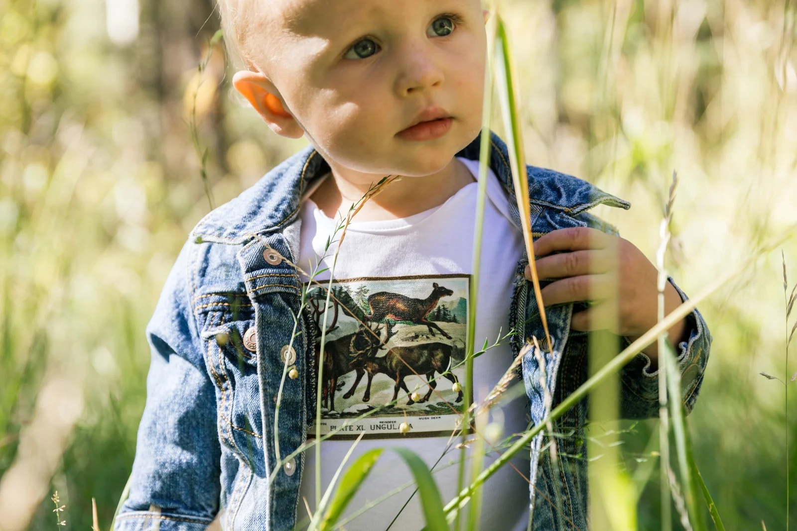 Onesie Tall Grass Jean Jacket Clothing Outdoor Lifestyle - Emily Sierra Photography