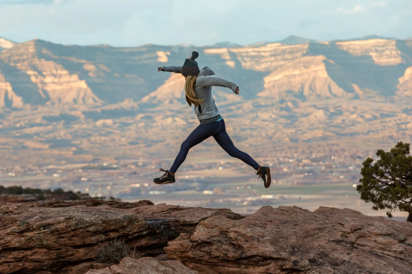 Outdoor Lifestyle Photographer Colorado Colorado Desert Leap Sunset Jump