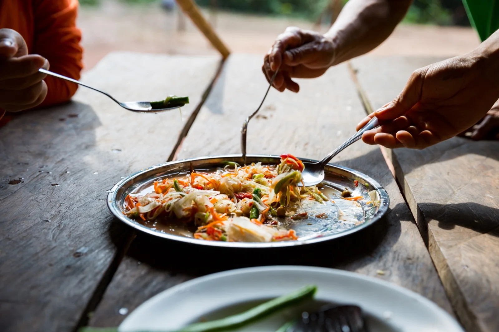 Travel Photographer Village Papaya Salad Laos