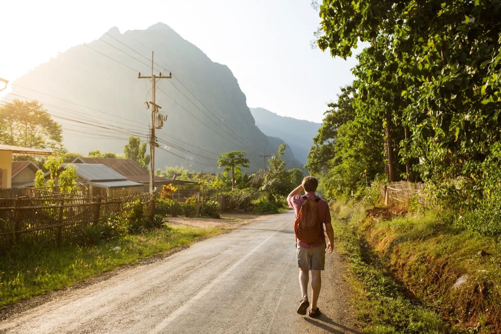 Travel Photographer Laos Village Nong Khiaw Viewpoint Hiking