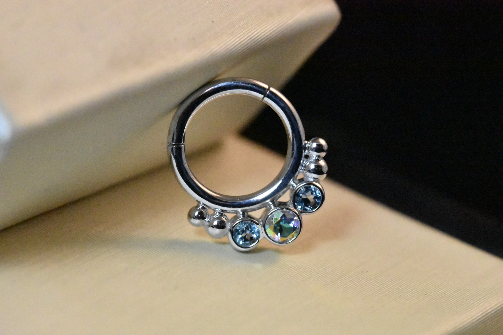 BVLA Barra Yellow Gold with Swiss Blue Topaz and Mercury Mist Topaz