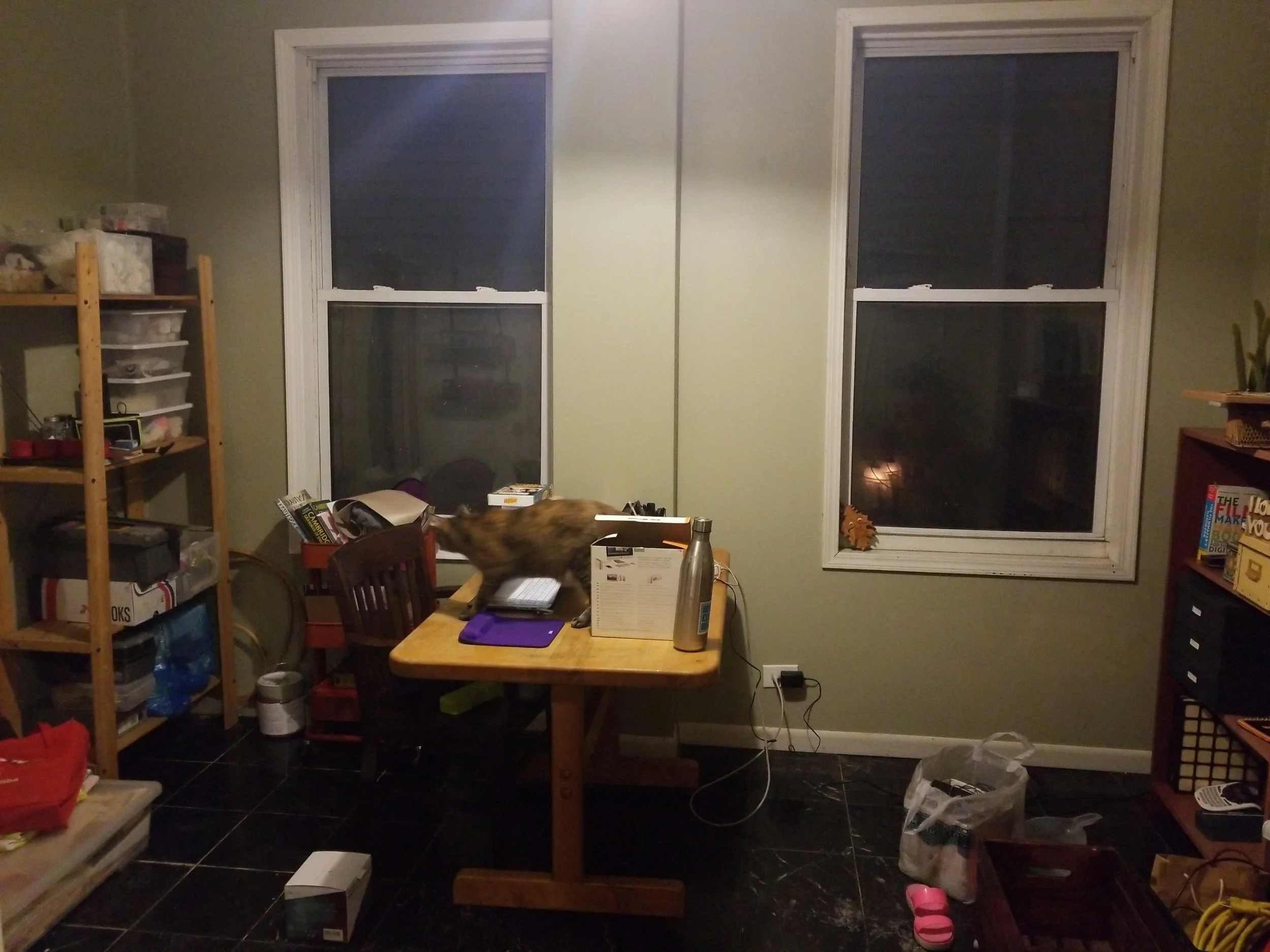 My office at night.