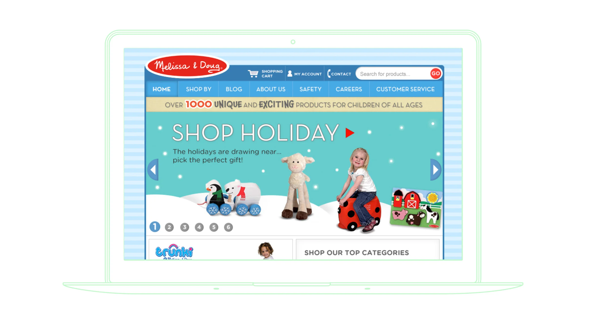 Homepage refresh for leading children's toy brand