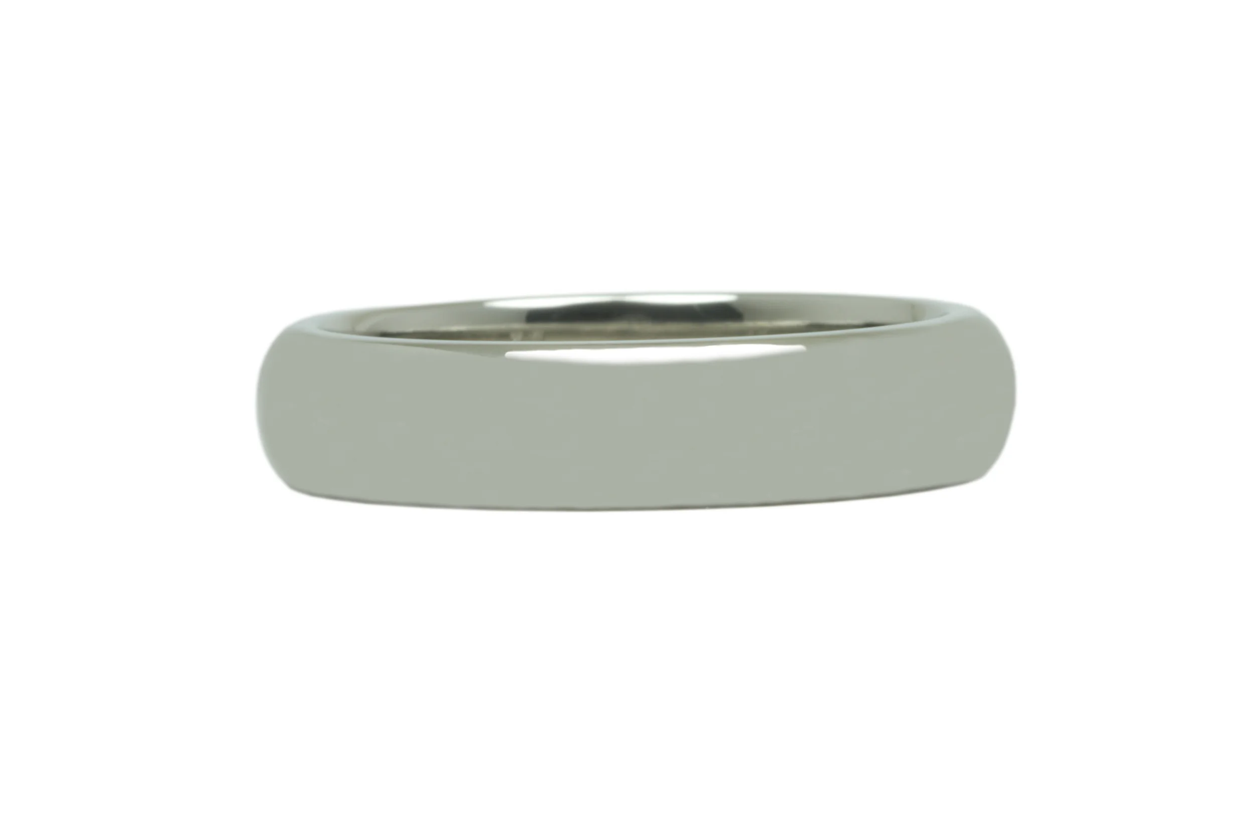 5mm High Half Round Men's Wedding Band in Platinum