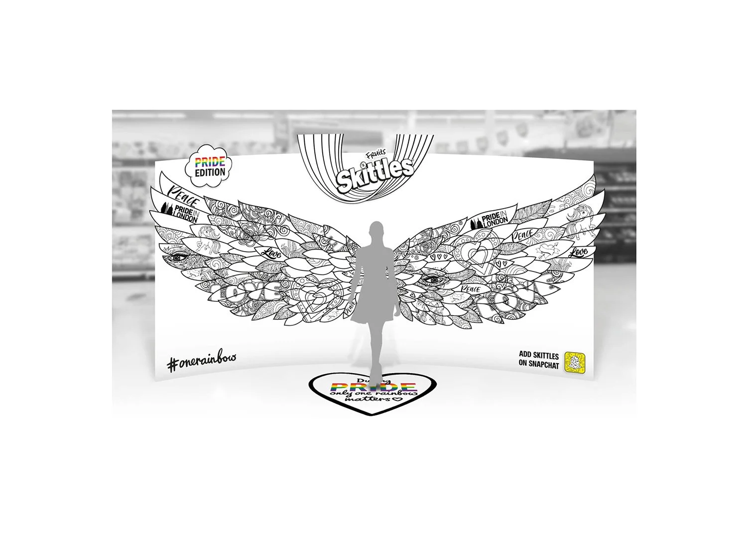   ASDA – In-store Activation  Skittles supports Pride London  #onerainbow  