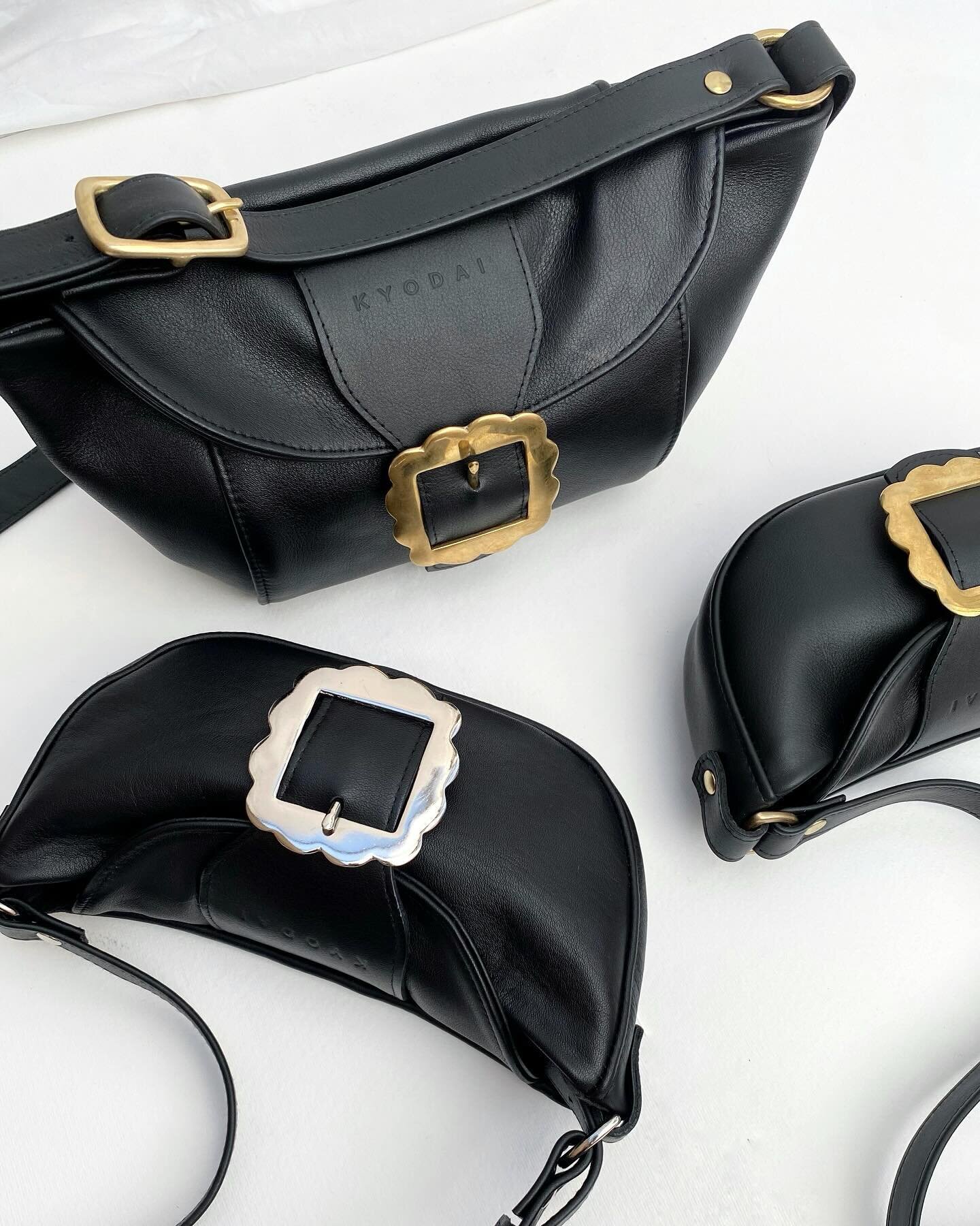 As much as I love my colourful leathers, I also really love the timeless beauty of a slick black bag. Whether it&rsquo;s winter or summer, day or night she is an absolute wardrobe staple. 

Handcrafted by yours truly from deadstock Italian leathers, 