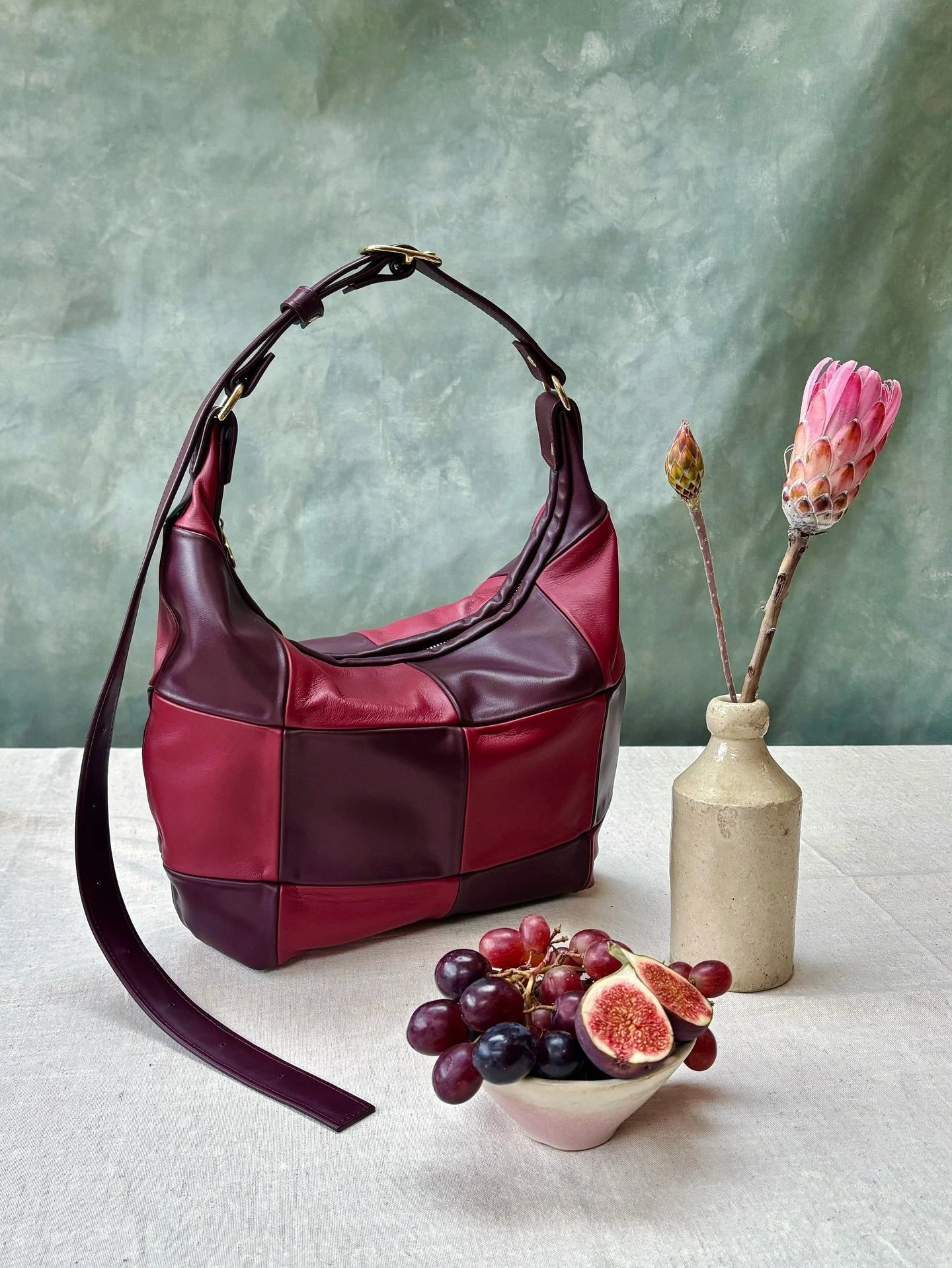 Say hello to Merlot and Plum! Just two of our new dead-stock leathers launching in store @theofficialselfridges !!! I cannot wait to drop our Autumn / Winter collection IRL @saladdaysmarketlondon on 23rd October!!!!!

📍 Where? Ground Floor, Accessor