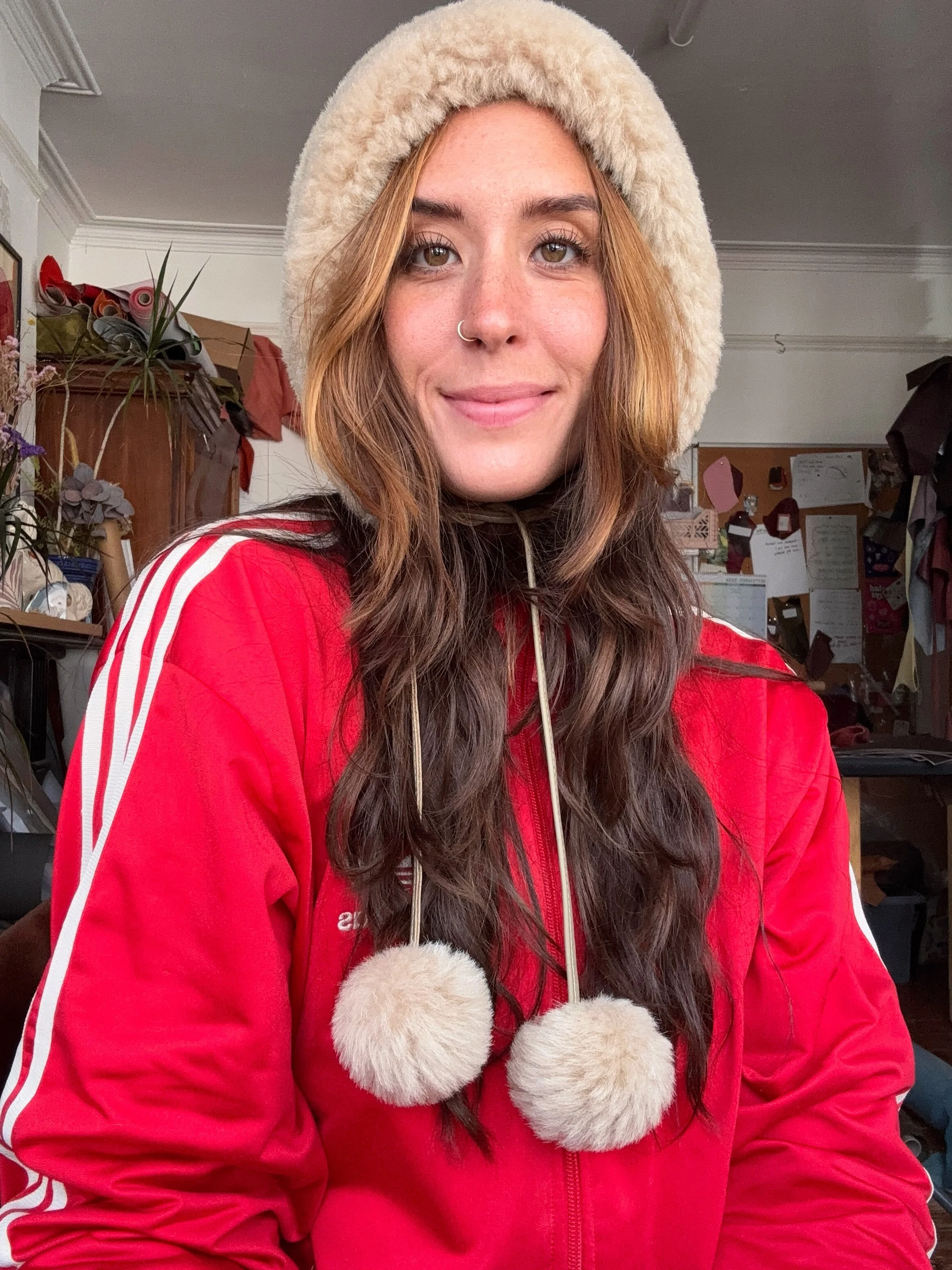 INTRODUCING COCOON! The cutest sheepskin bonnets a girl could wish for 🐑✨☁️ These floofy babes are a @saladdaysmarketlondon market exclusive and will be launching in a small drop next Saturday 24th! I&rsquo;ve wanted to do this for agesss, and have 
