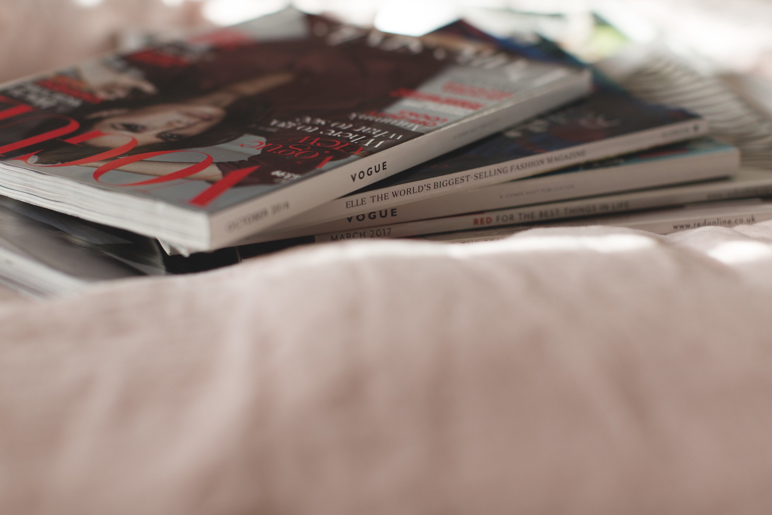 Still-life-detail-of-fashion-magazines-in-a-pile-branding-photoshoot-london