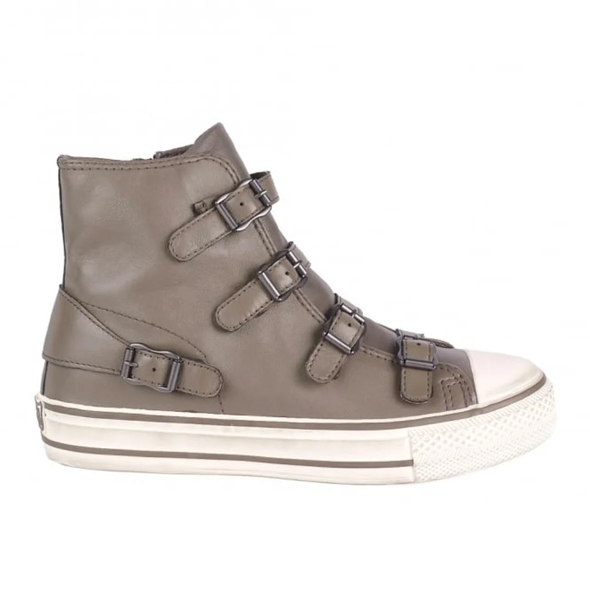 ASH VIRGIN Buckle Trainers Perkish Grey Leather 1.jpg