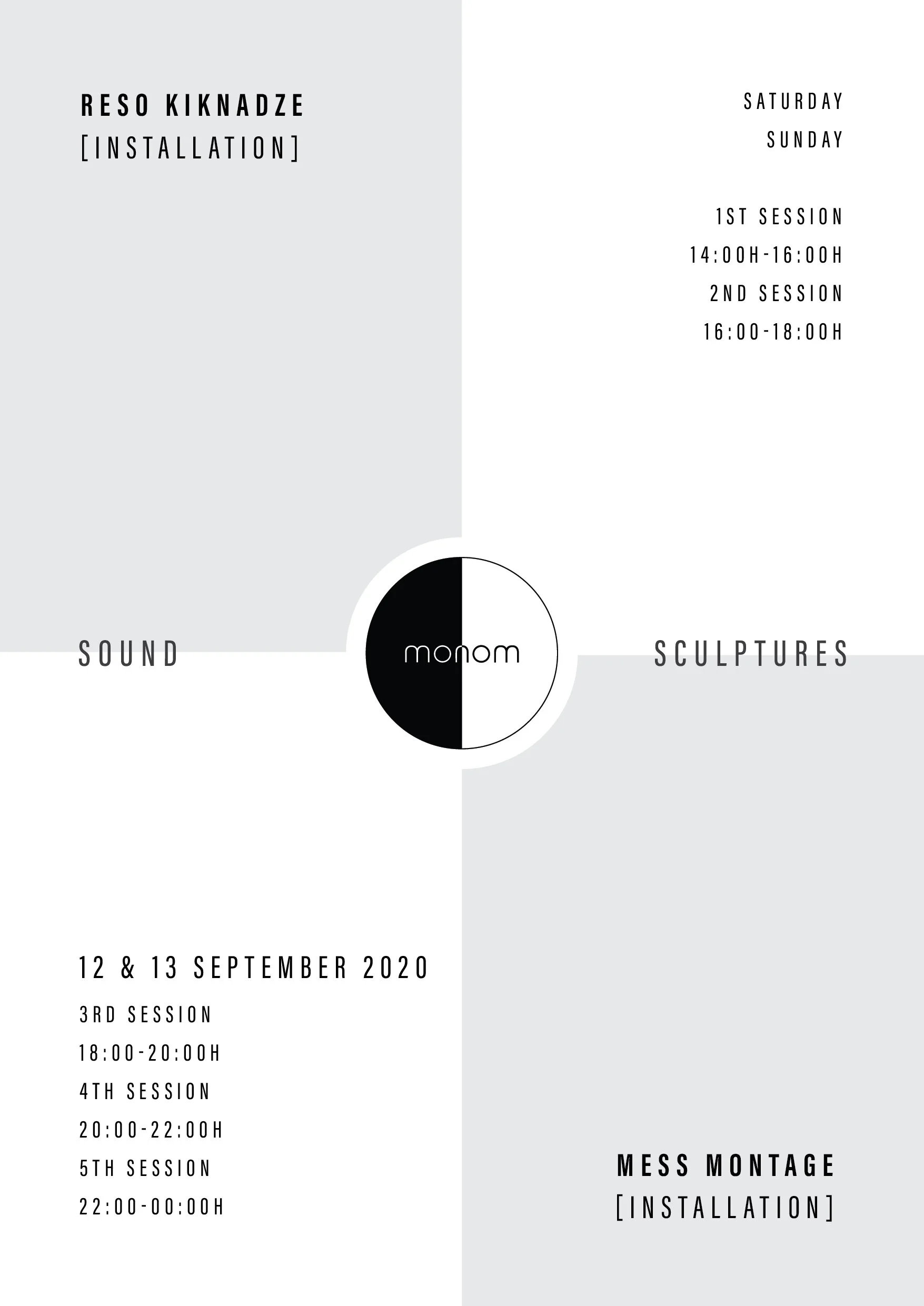 MONOM PRESENTS: SOUND SCULPTURES W/ REZO KIKNADZE &amp; MESS MONTAGE