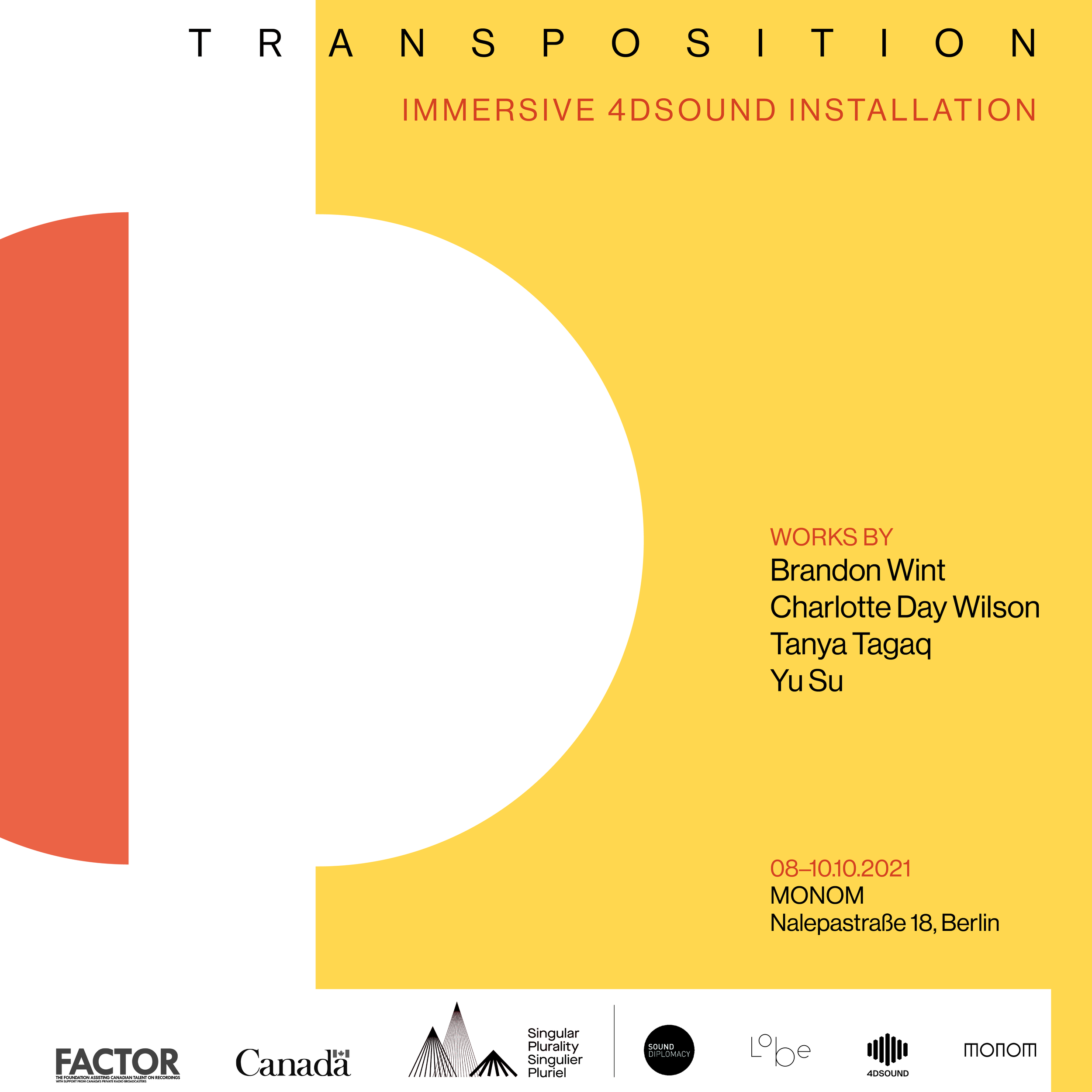 TRANSPOSITION - IMMERSIVE 4DSOUND INSTALLATION