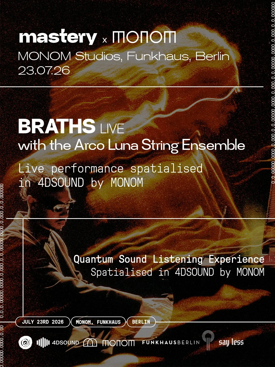 Mastery x MONOM present BRATHS live with the Arco Luna String Ensemble