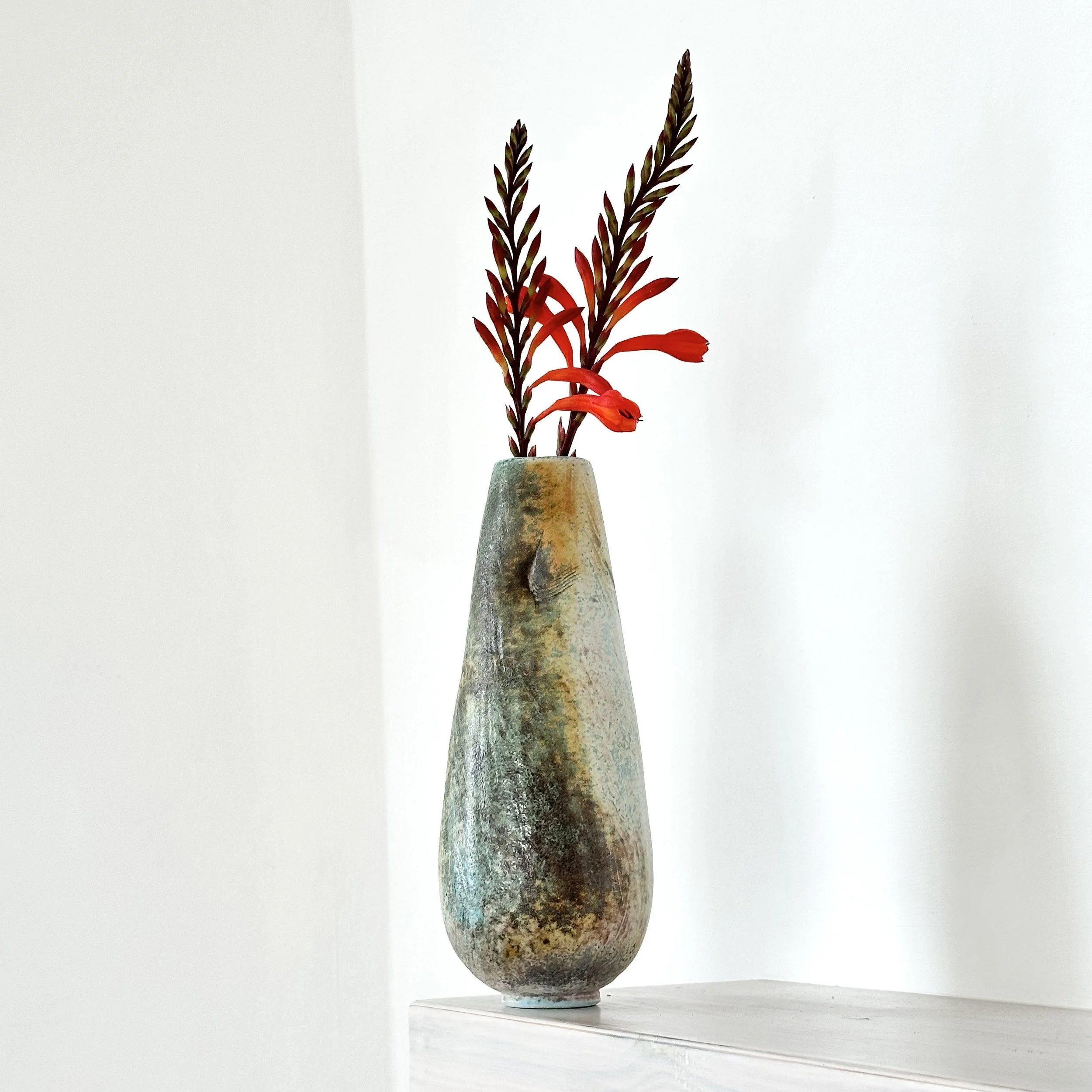 Summer Tall Carved Vase II