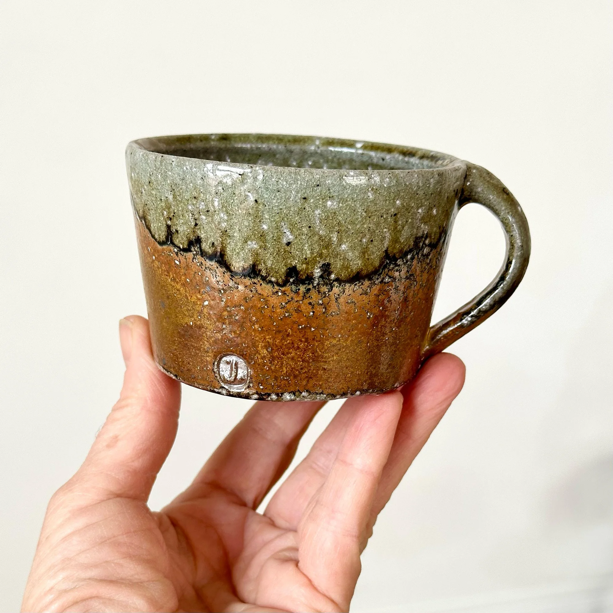 Ochre Shallow Coffee Mug 3