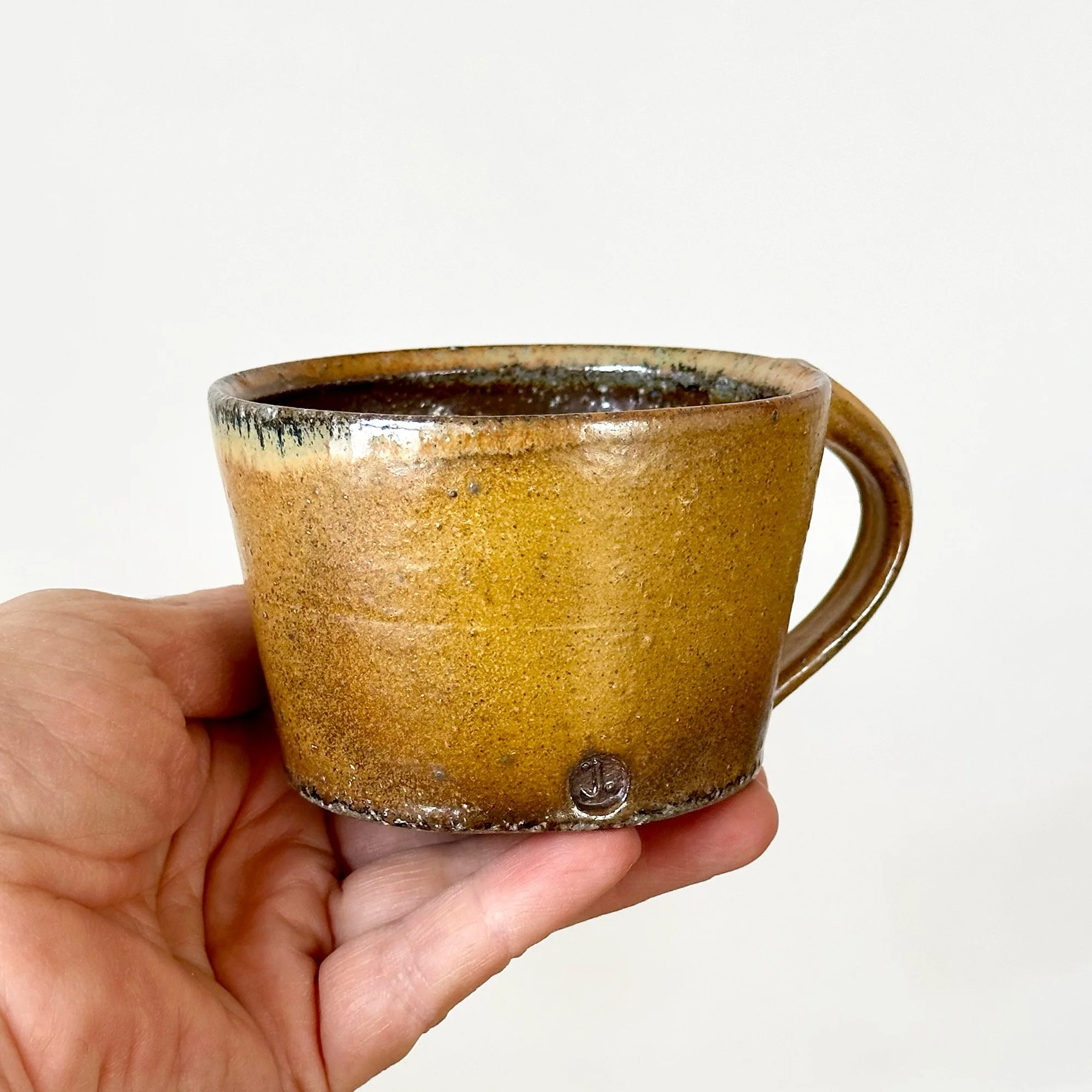 Ochre Shallow Coffee Mug 2