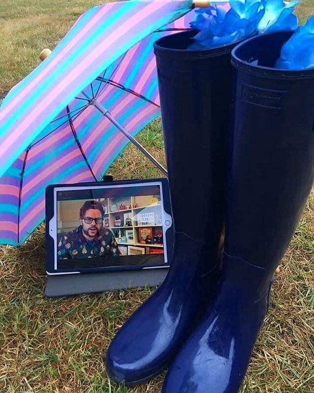 Love this photo from Julia Walker to sum up last nights &ldquo;Festival theme&rdquo; now I see where @lu_frost gets her creative eye from! #festival #wellies #rain #britain #quiz #theme