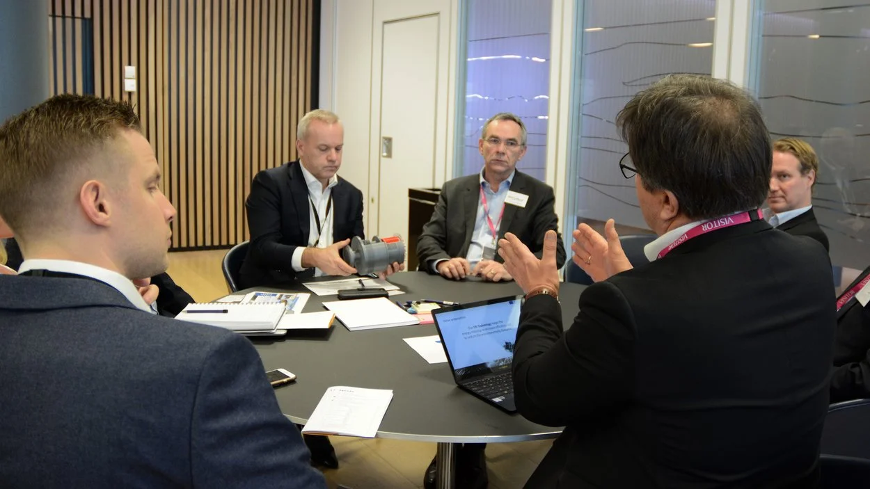 OTECHOS var godt representert hos Equinor med Tor Arne Hauge, Eirik Flatebø, Morten Wiencke og Christoffer Vanay. Foto: Ina Steen Andersen www.tu.no