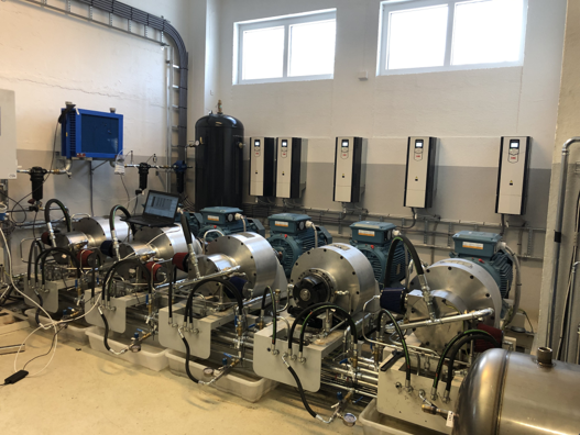 The 5 CRC fullscale testunits at OTECHOS facility in Tvedestrand.
