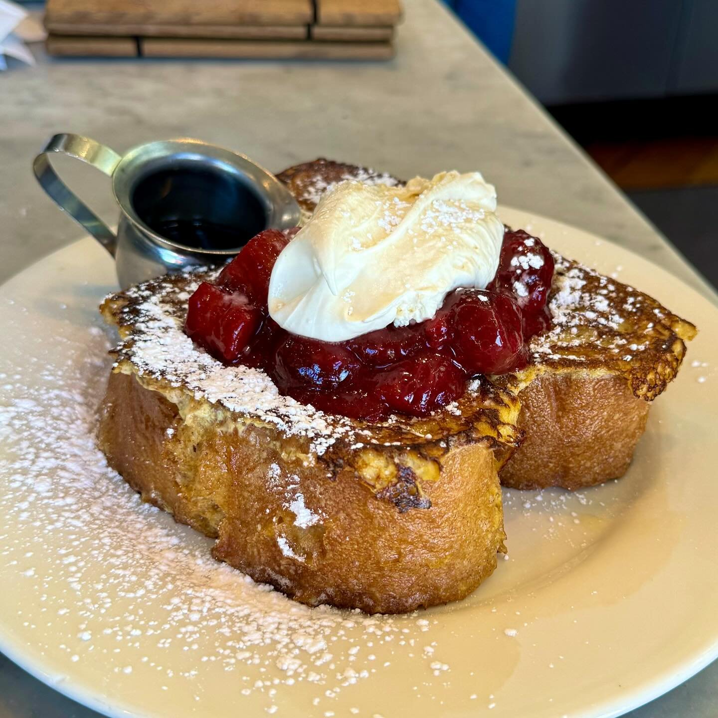 come celebrate mother&rsquo;s day with something as sweet as she is. or just come meet our early summer fruit: cherry rhubarb on the french toast and blueberry on the pancakes! open 8am-2pm.