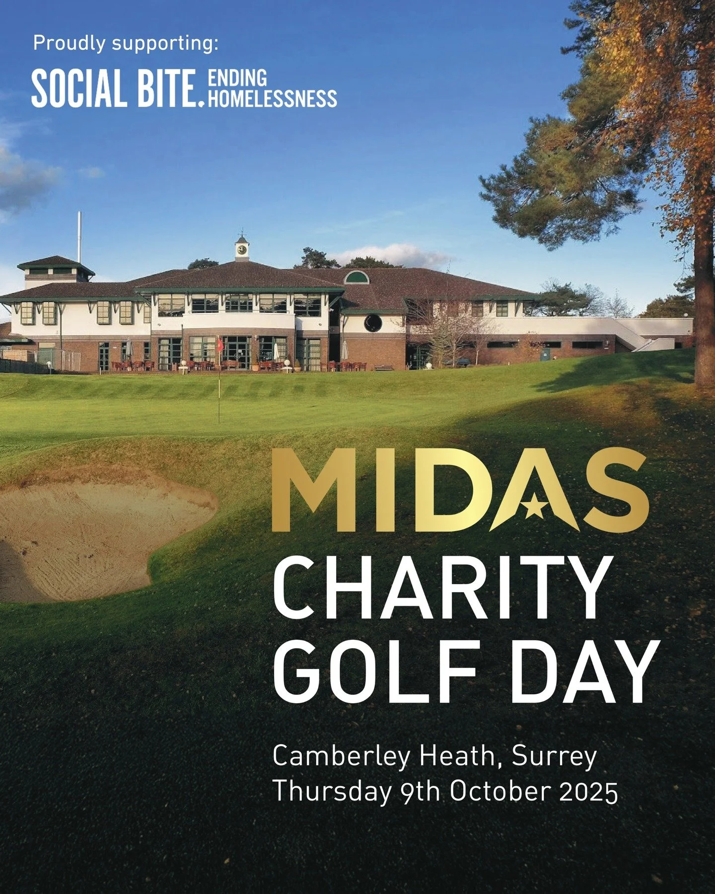 Looking forward to our MIDAS Charity Golf Day tomorrow at @camberley_heath! ⛳️

We are proud to be supporting @social_bite this year 👏