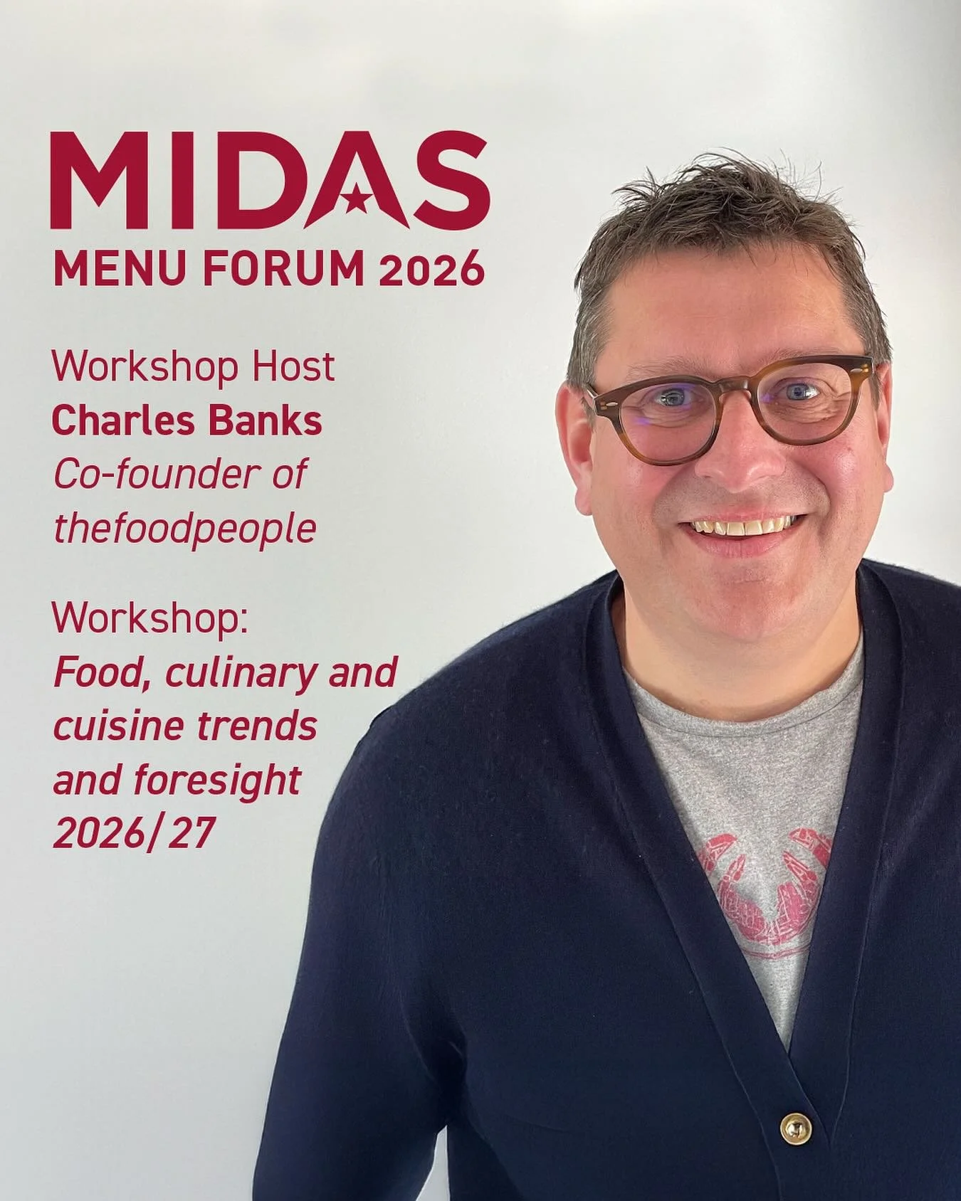 Workshop host ⭐ Meet Charles Banks, Co - Founder of thefoodpeople ⭐

For 19+ years, thefoodpeople have been global leaders in food and beverage foresight, helping brands, retailers and even governments identify trends and build a better future. From 