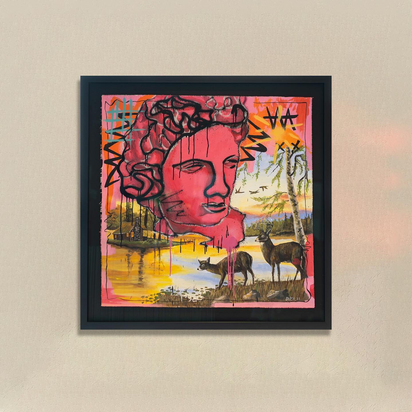 &ldquo;Distant wilderness w love&rdquo; - 95x95cm

Acrylic and spraypaint on canvas, framed.

Original artwork from the Prototype Exhibition