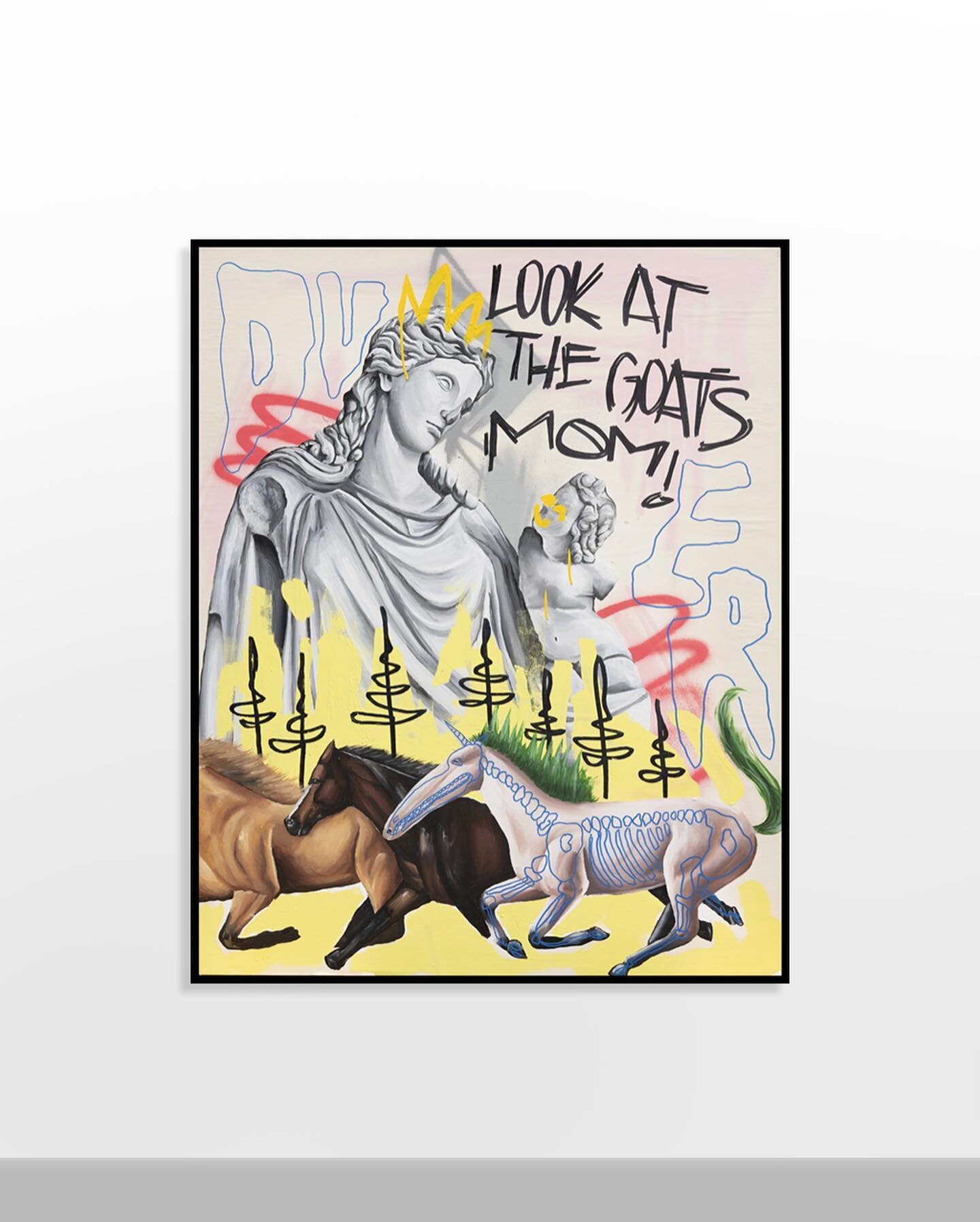 &laquo;Goats&raquo; - 125x105cm 
(Oil/acrylic on Canvas)

This and much more will be available at @gategalleriet_bergen from September 9th during our exhibition &ldquo;Sometimes Duer Sucks But Not Today&rdquo; 

💖💖💖