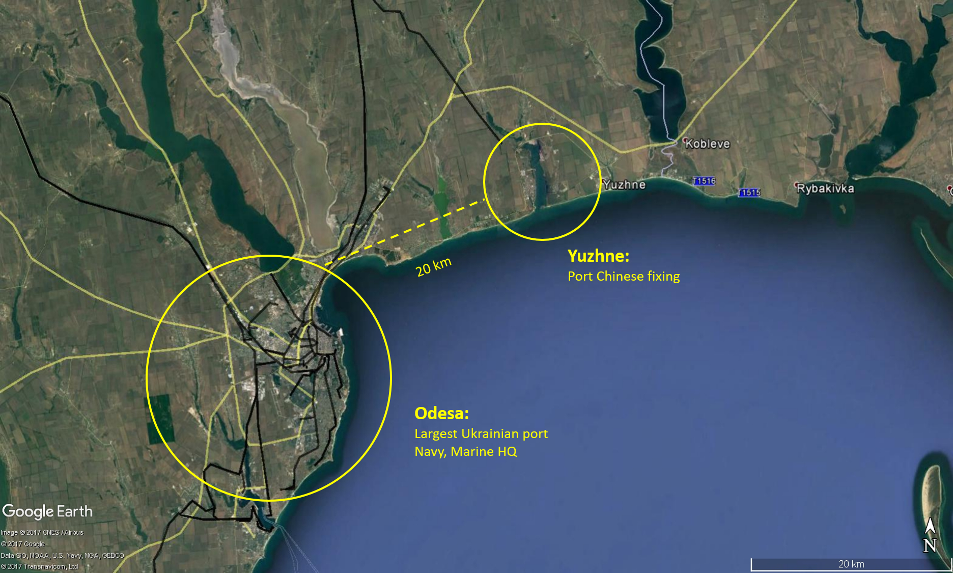 Odesa-Yuzhne Map
