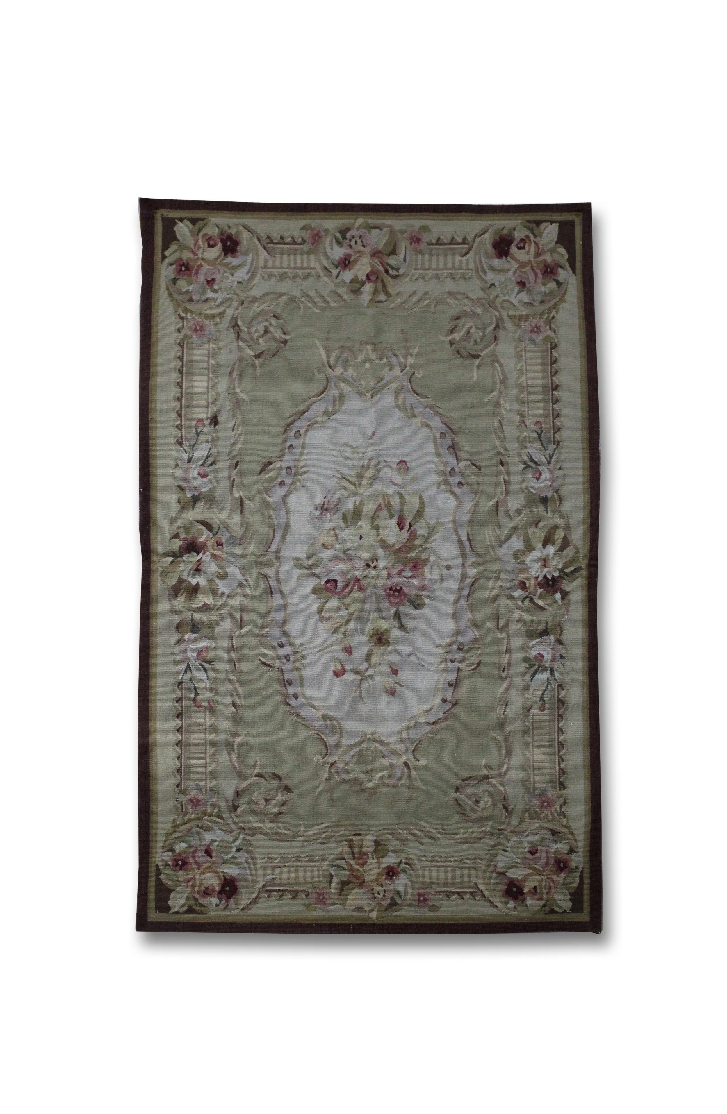 CN63 AUBUSSON TAPESTRY RUG 1.22X0.75MTR 4.0X2.6FT QR1,150
