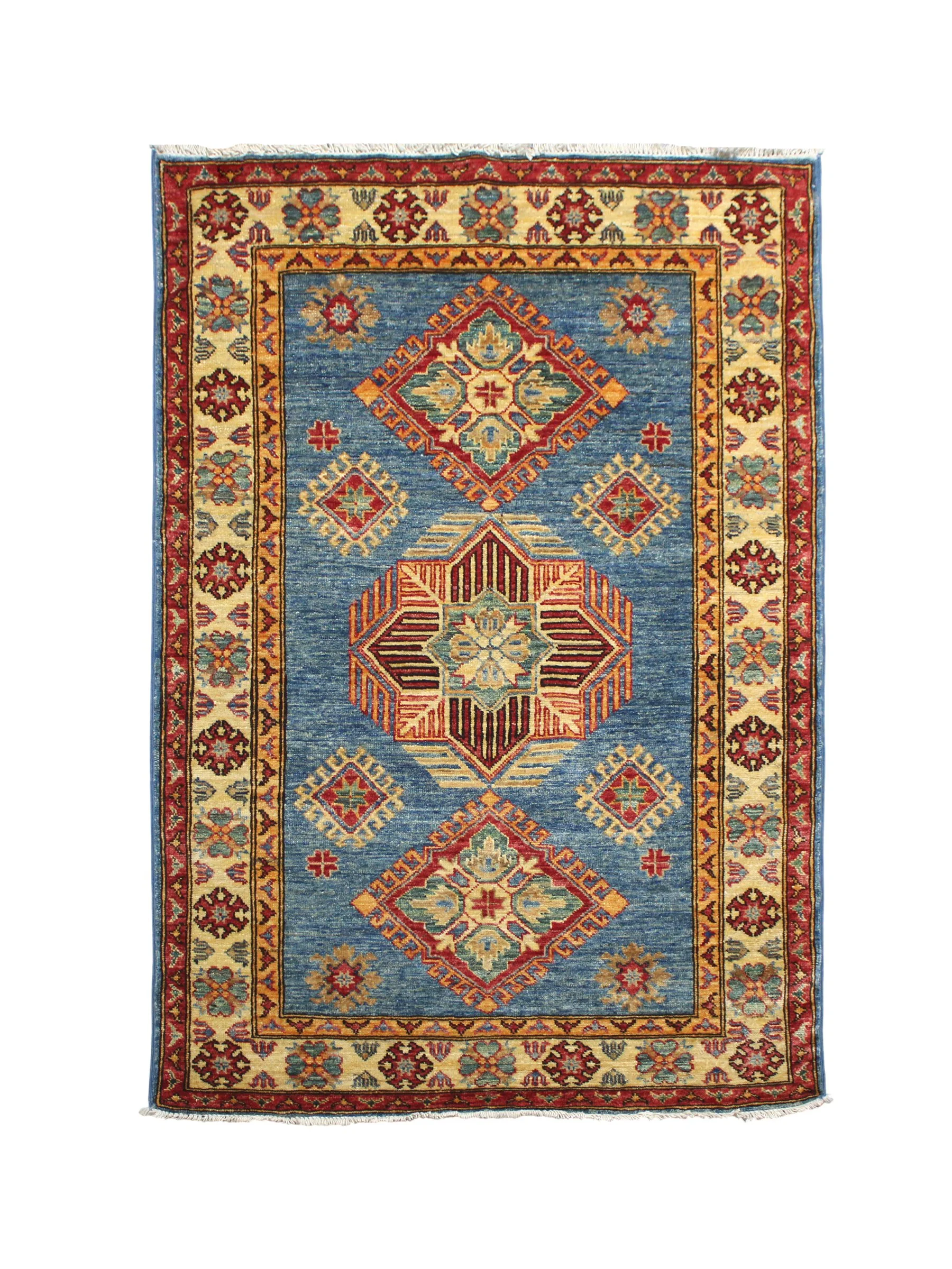55796 TURKMENISTAN KAZAK 1.50X1.05MTR 4.11X3.5FT QR3,400.jpg