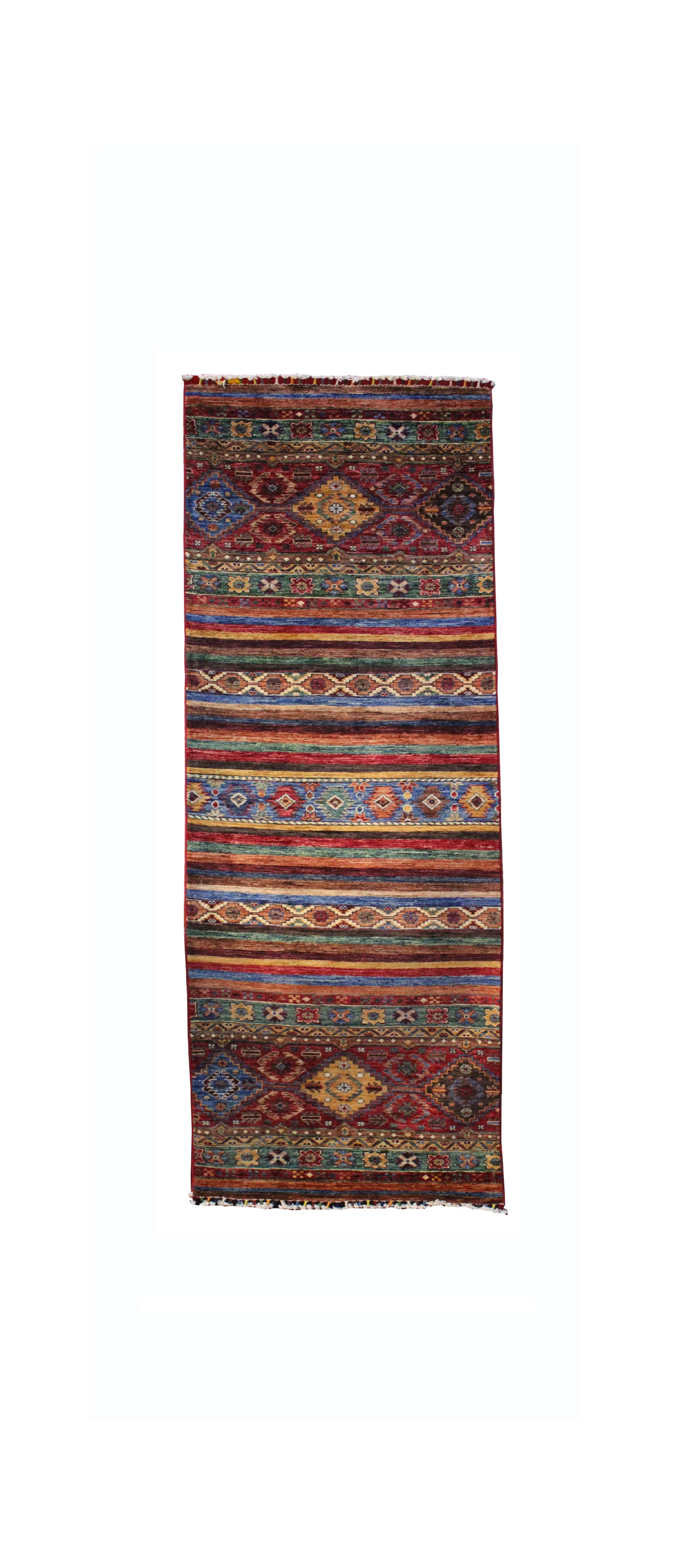 57555 TURKOMAN KHURJEEN RUNNER 2.43X0.85MTR 7.11X2.9FT QR5,200.