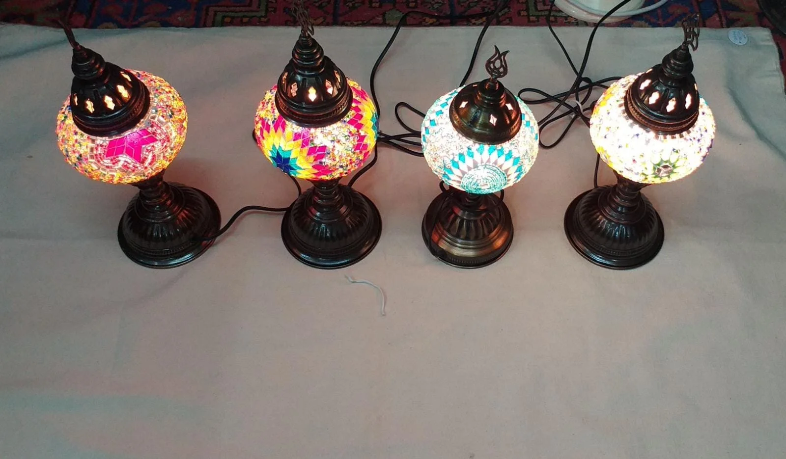 LH212L2 - MOSAIC GLASS TABLE LAMP 12 CM QR.135  AFTER DISCOUNT QR.110