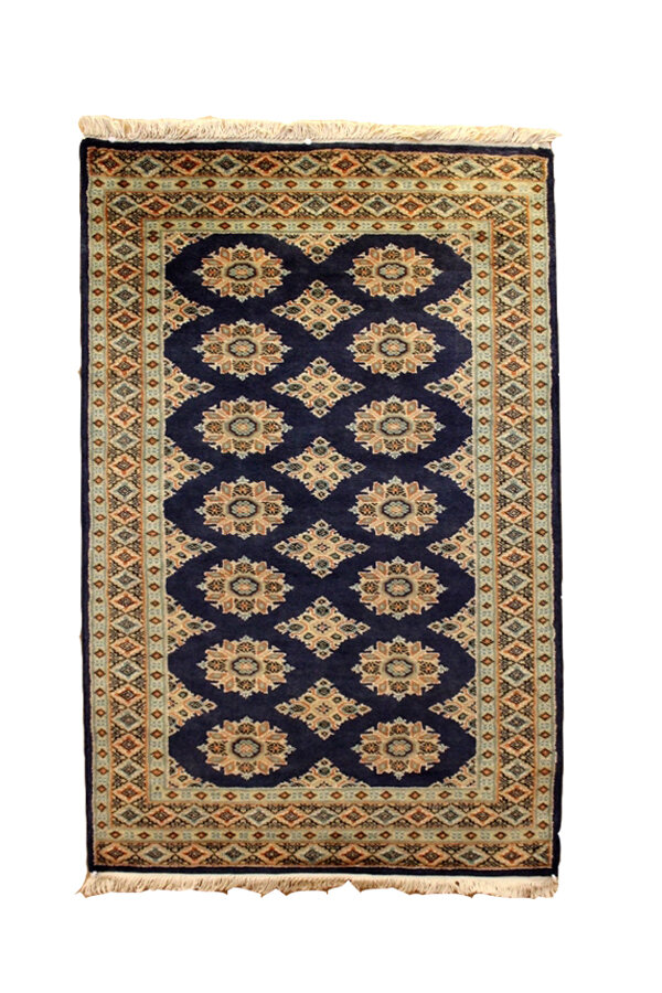 57000 PAK BOKHARA JALDAR BLUE SILK INLAY 1.58X0.94MTR  QR1,630