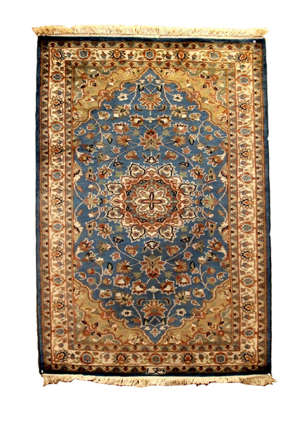 57024 PAK HYDERABAD 1.55X0.94MTR L.BLUE PART SILK QR2,050