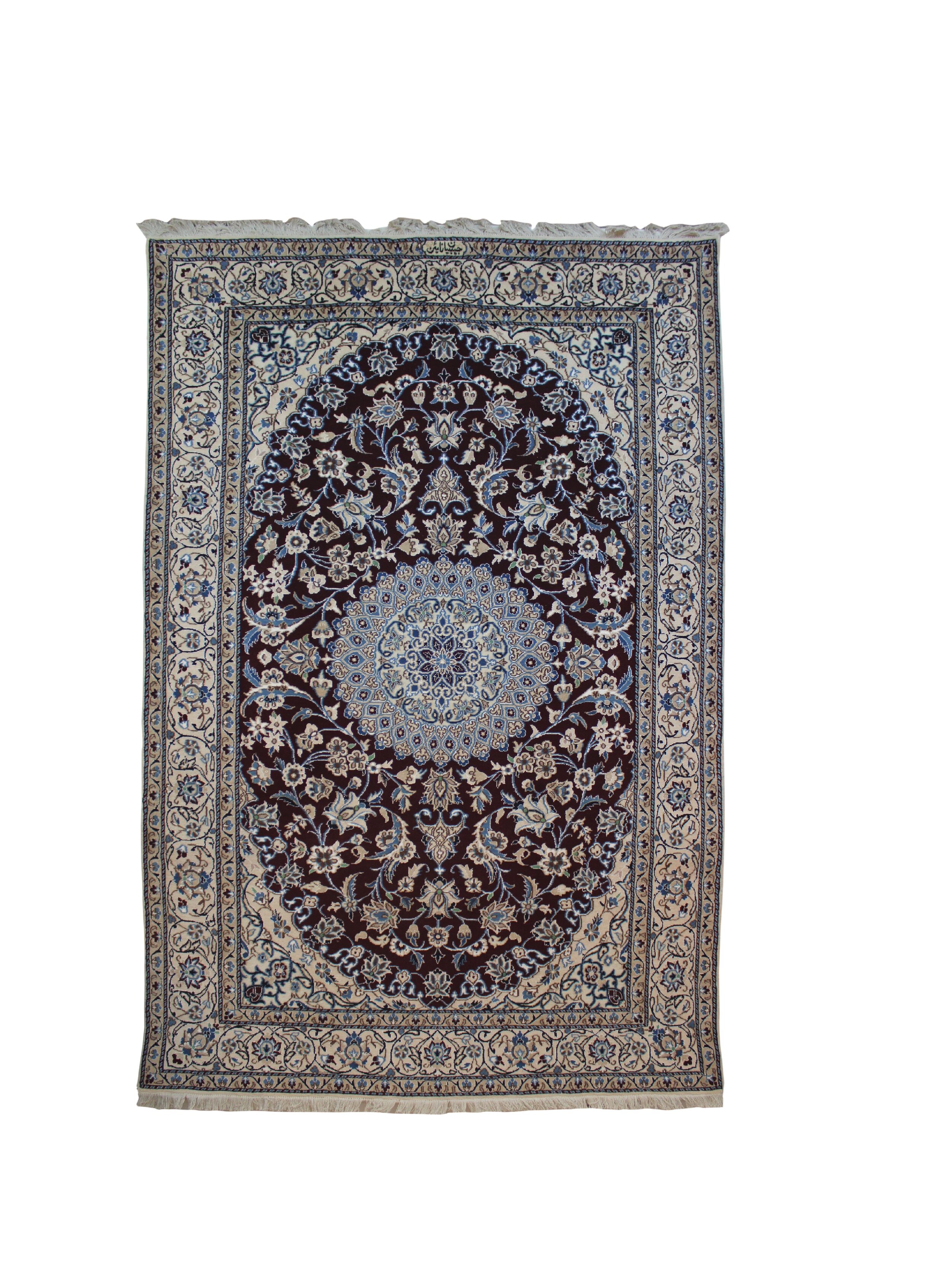 54931  IRAN NAIN NOLA PART SILK 2.50X1.50MTR QR11,000