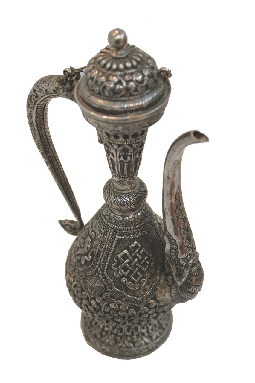 LH72A SILVER BURMA ARABIC AFTABA 28X15 8CM 532G QR.5325..jpeg