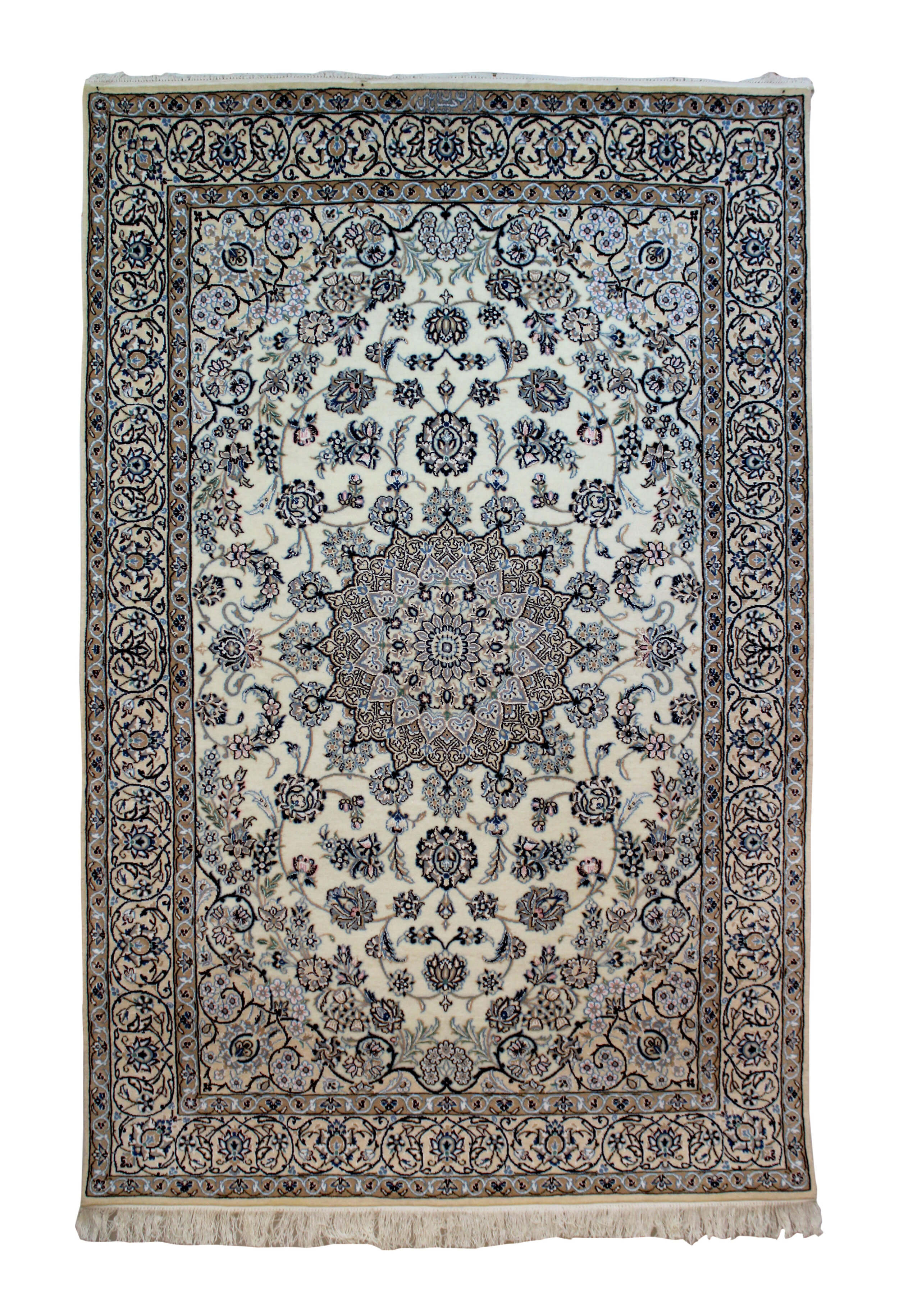 56784  IRAN NAIN NOLA PART SILK 2.43X1.54MTR QR11,000 