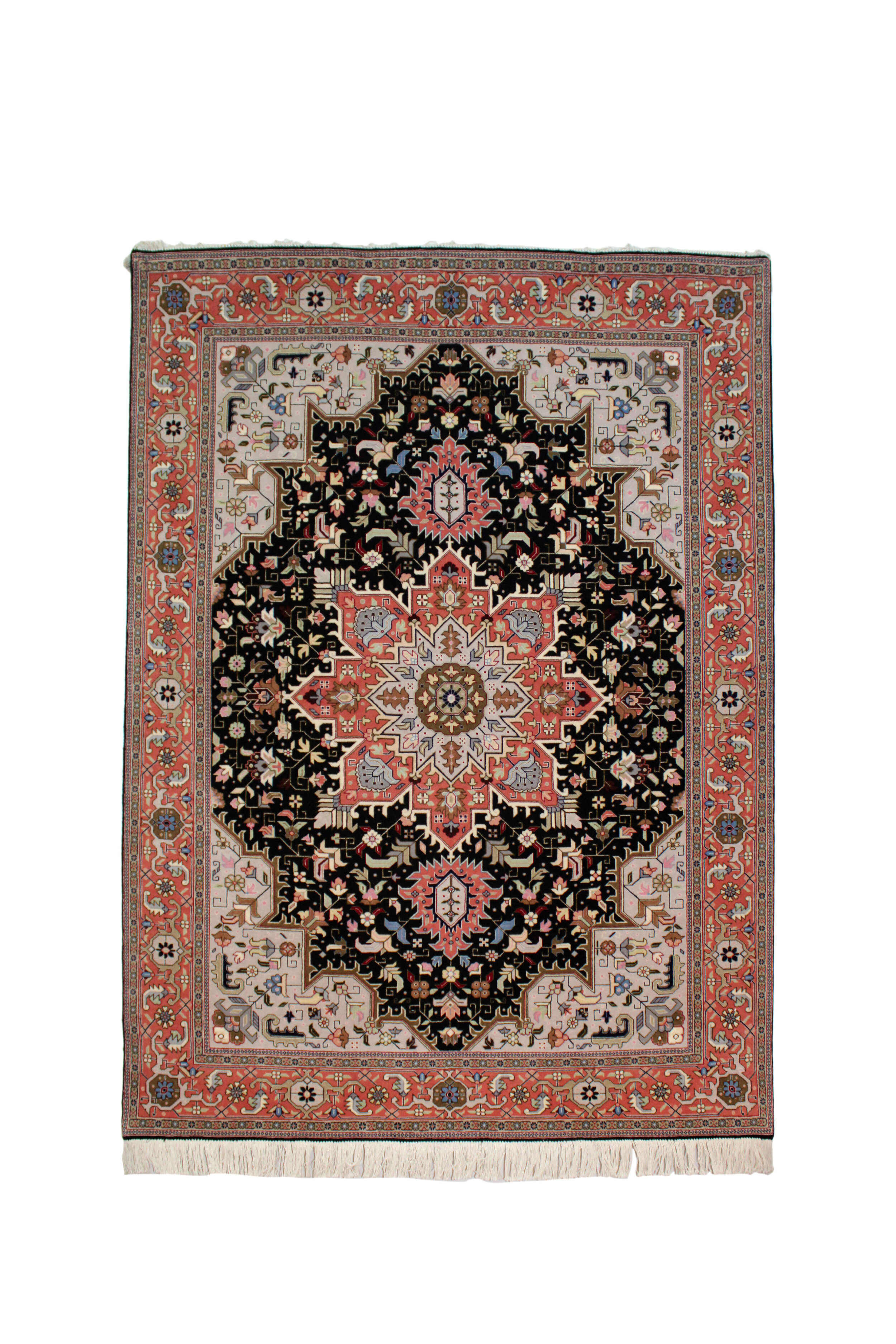 51227  IRAN TABREZ PART SILK  HERIZ DESIGN 2.00X1.56MTR QR20,000 